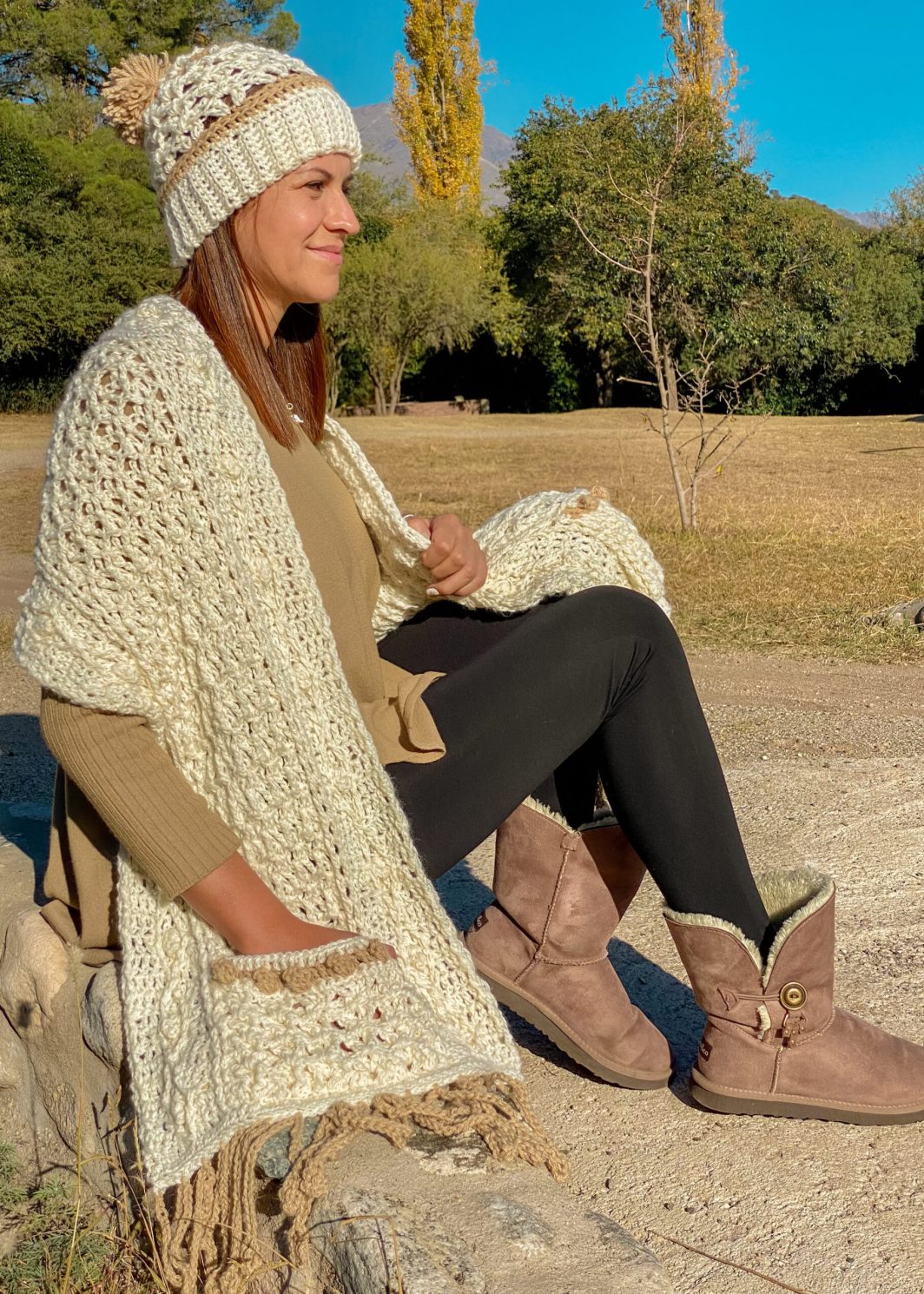 Patrón Chal Ojalá (tutorial gorro de regalo)